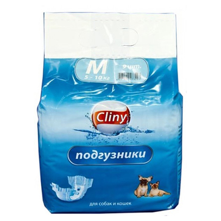 Cliny Подгузники для собак и кошек весом от 5 до 10 кг, 9 шт – интернет-магазин Ле’Муррр